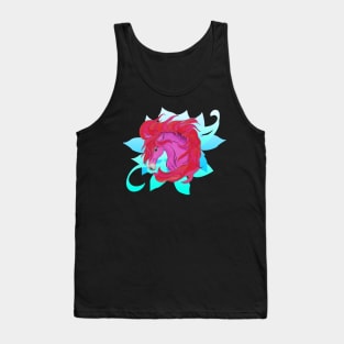 Pink Horse with Floral Design Tank Top